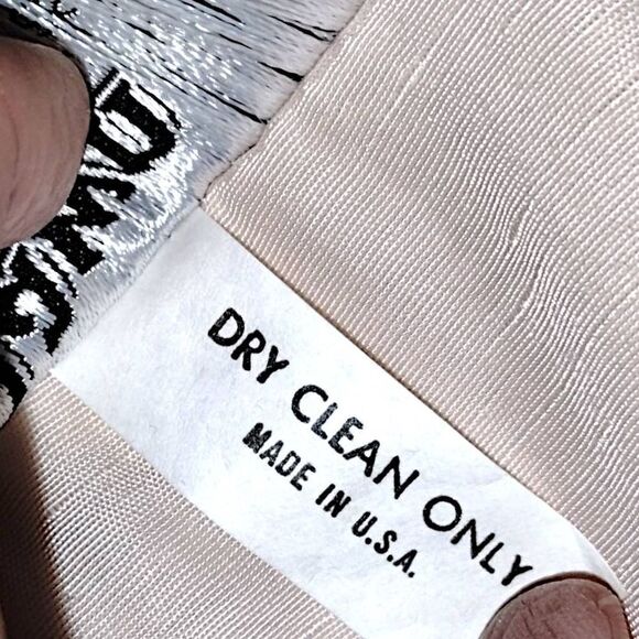 Vtg Dawn Joy Dress Sz 11/12 Pink Long Sleeves Pads Puff Shoulder Lace Collar Mid - Picture 13 of 16